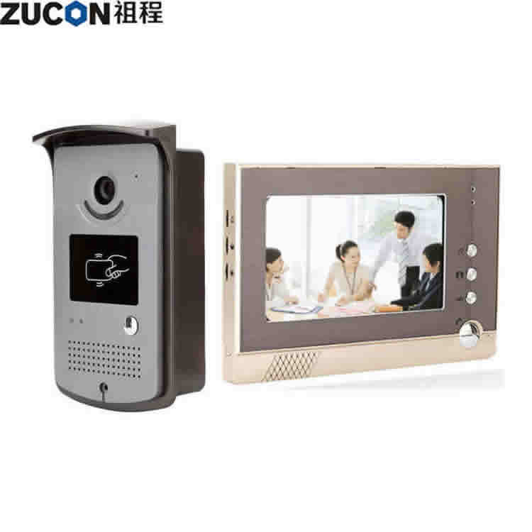 Video intercom color HD night vision 7 inch video intercom door villa cable IDIC access control card