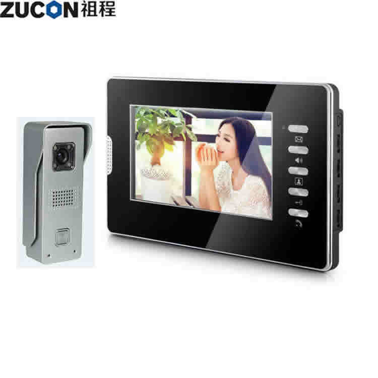Wired video intercom 7 inch visual color HD night vision intercom doorbell home office mail
